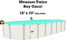 18 Ft. X 33 Ft. Oval 48 Inch High Unibead Swimming Pool Liner, 25 Gauge (Stone Harbor)